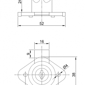 Zinc Alloy 600 Diamond Drawer Lock