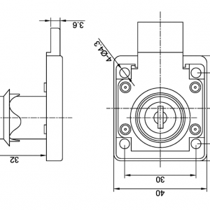 Two Steps Bolt Drawer Lock