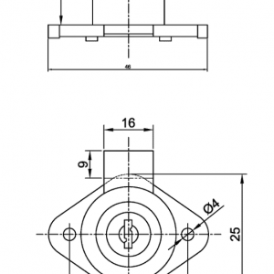 Zinc Alloy Diamond Drawer Lock for Refrigerator