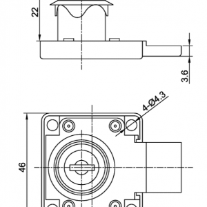 AL 9880H DRAWER LOCK