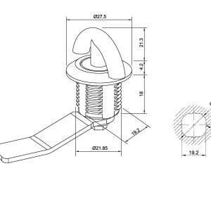 Zinc Alloy MS 705 Cylinder Lock