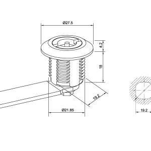 Nylon MS 705 Tool Box Cam Lock