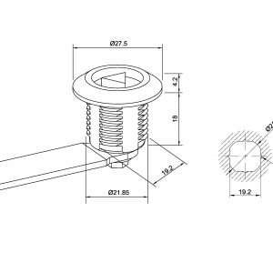 ZINC ALLOY MS 705 TRIANGLE CYLINDER LOCK