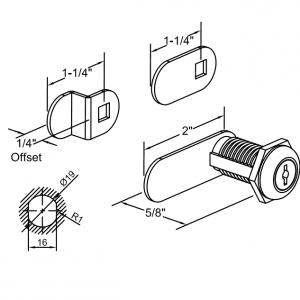 7/8″ Cam Lock For Mailbox 9943