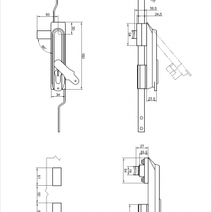 door lock drawing