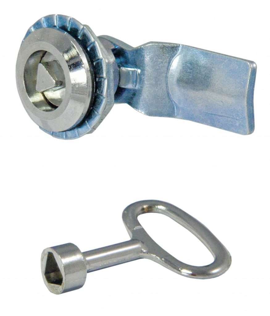 drawer lock with triangle key