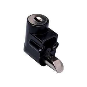 black motorcycle steering lock