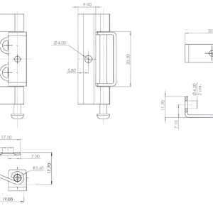 CL2280 Weld-on Cabinet Hinge